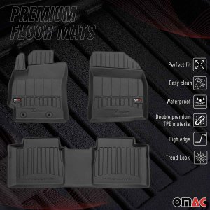 Toyota Corolla Floor Mat - Omac - Premium TPE - Black - '14-'19